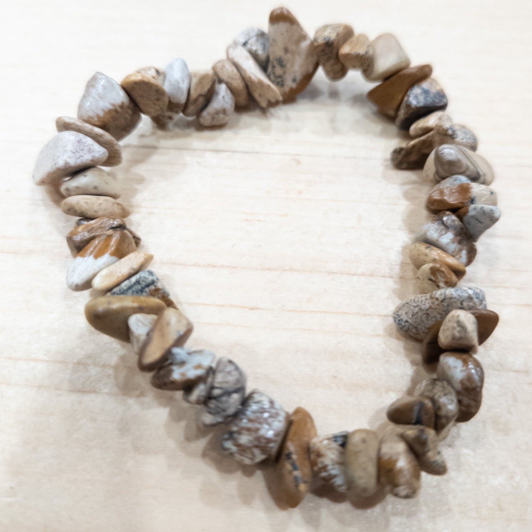 Jasper Stone Beaded Stretchy Bracelet