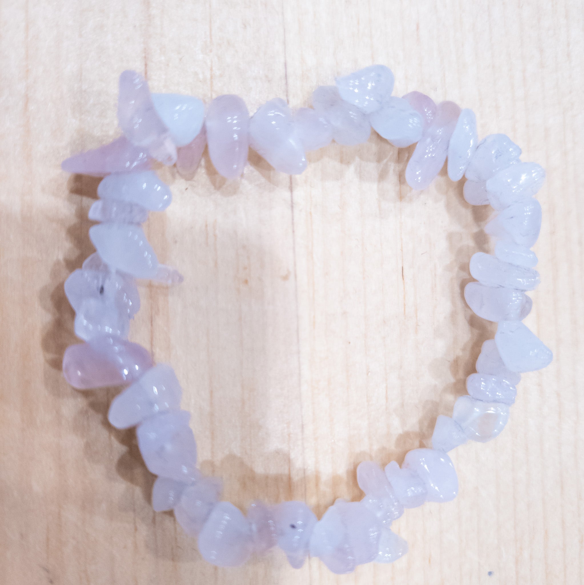 Soft Pink Rose Quartz Beaded Stretchy Bracelet