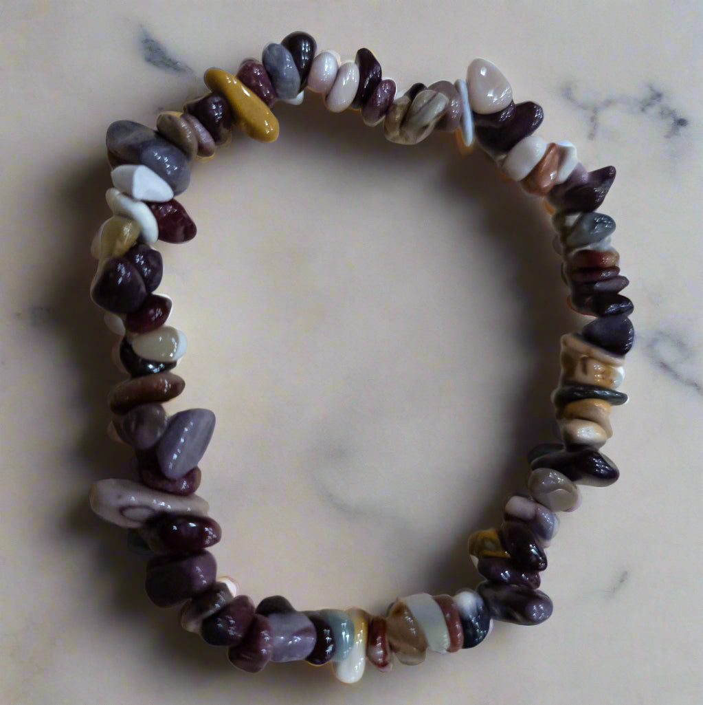 Assorted Jasper Stones Beaded Stretchy Bracelet