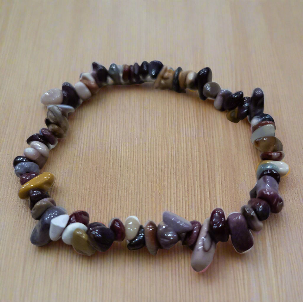 Assorted Jasper Stones Beaded Stretchy Bracelet