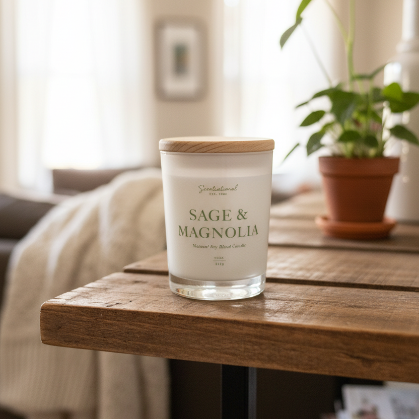 Scentsational Sage and Magnolia Candle