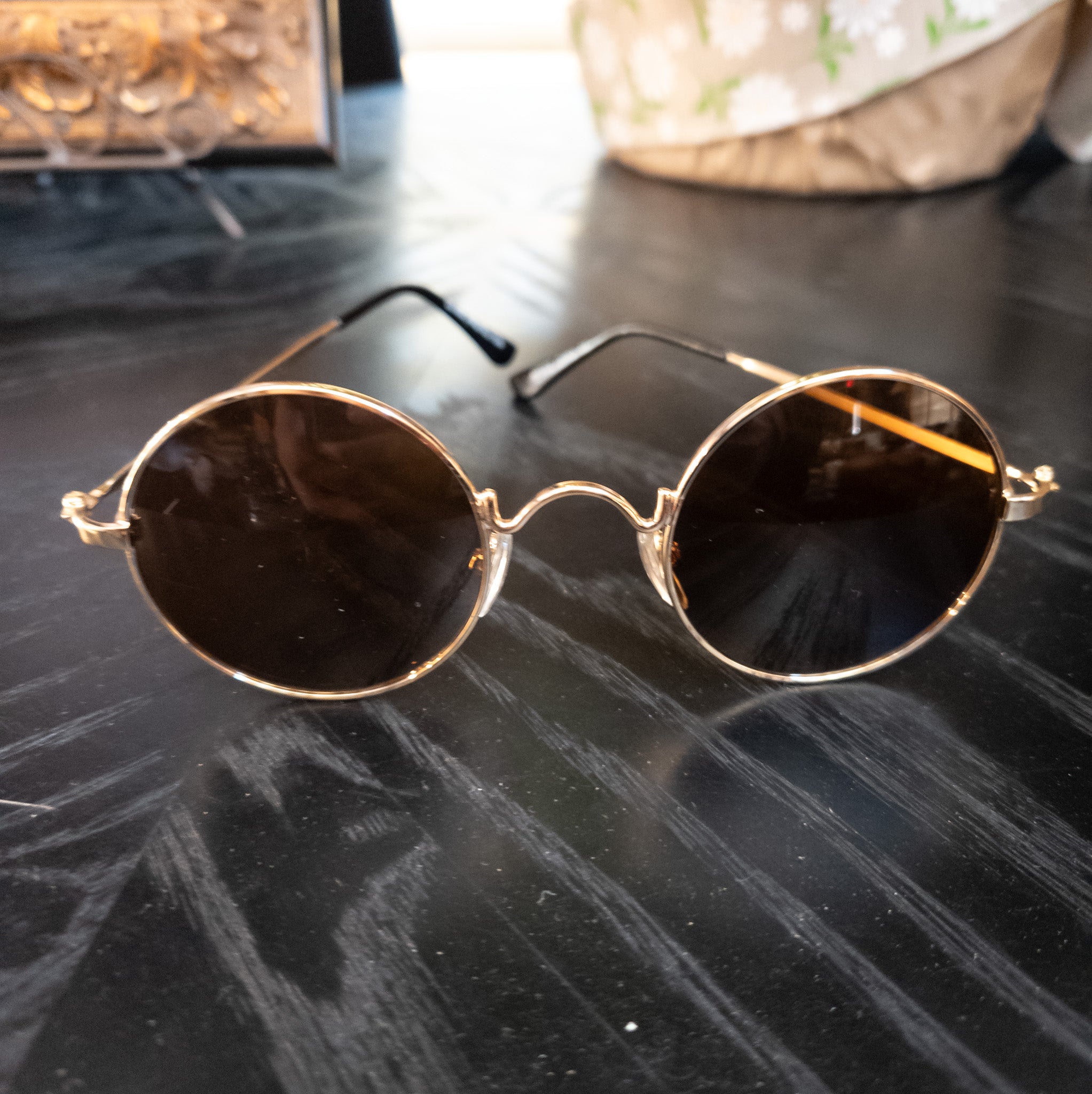Classic Retro Hip Hop Circular Polarized Sunglasses