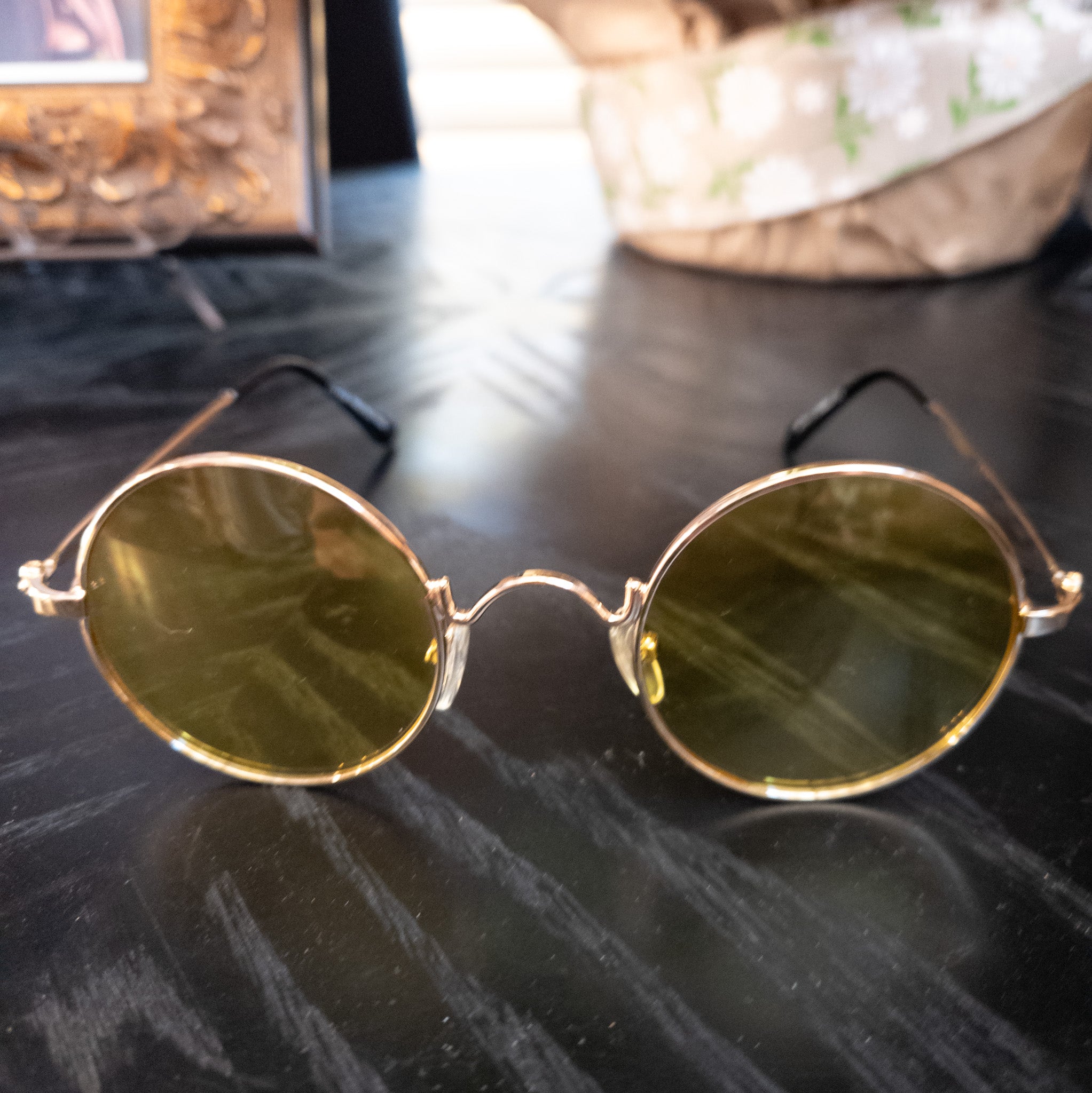 Classic Retro Hip Hop Circular Polarized Sunglasses