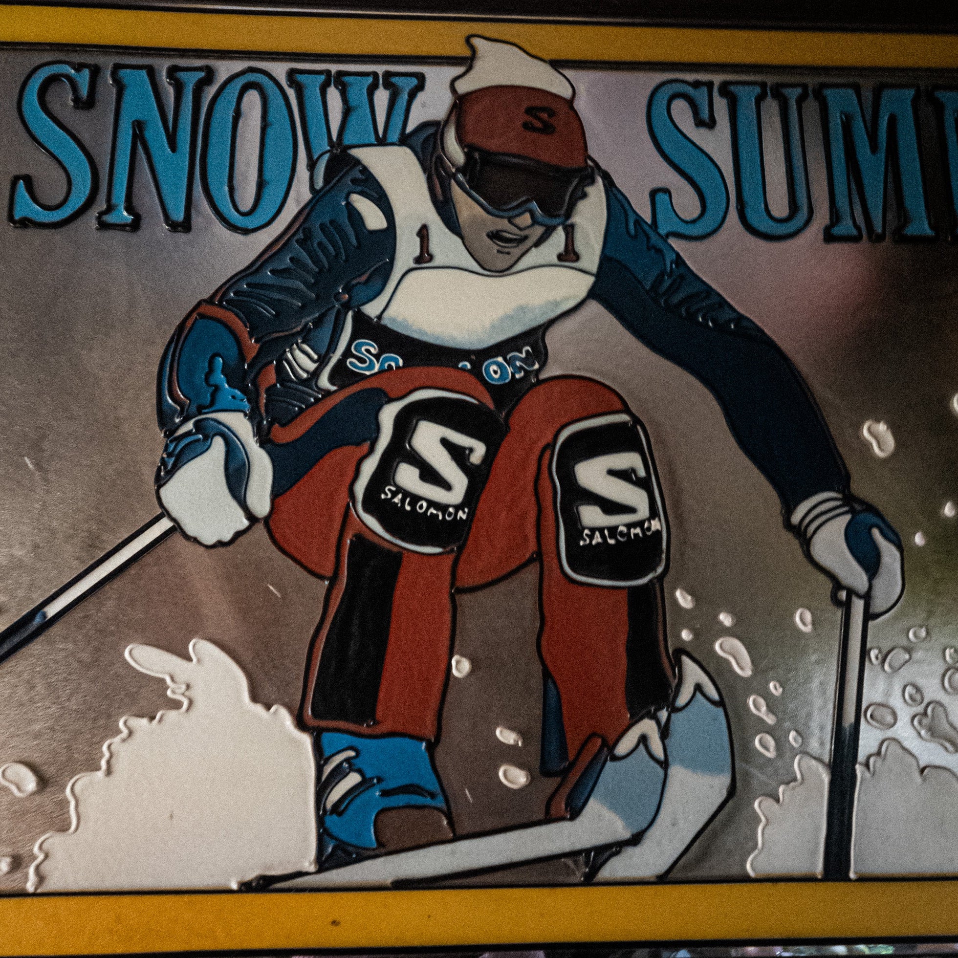 One Of a Kind Vintage 70s Original Big Bear Lake Snow Summit Artwork