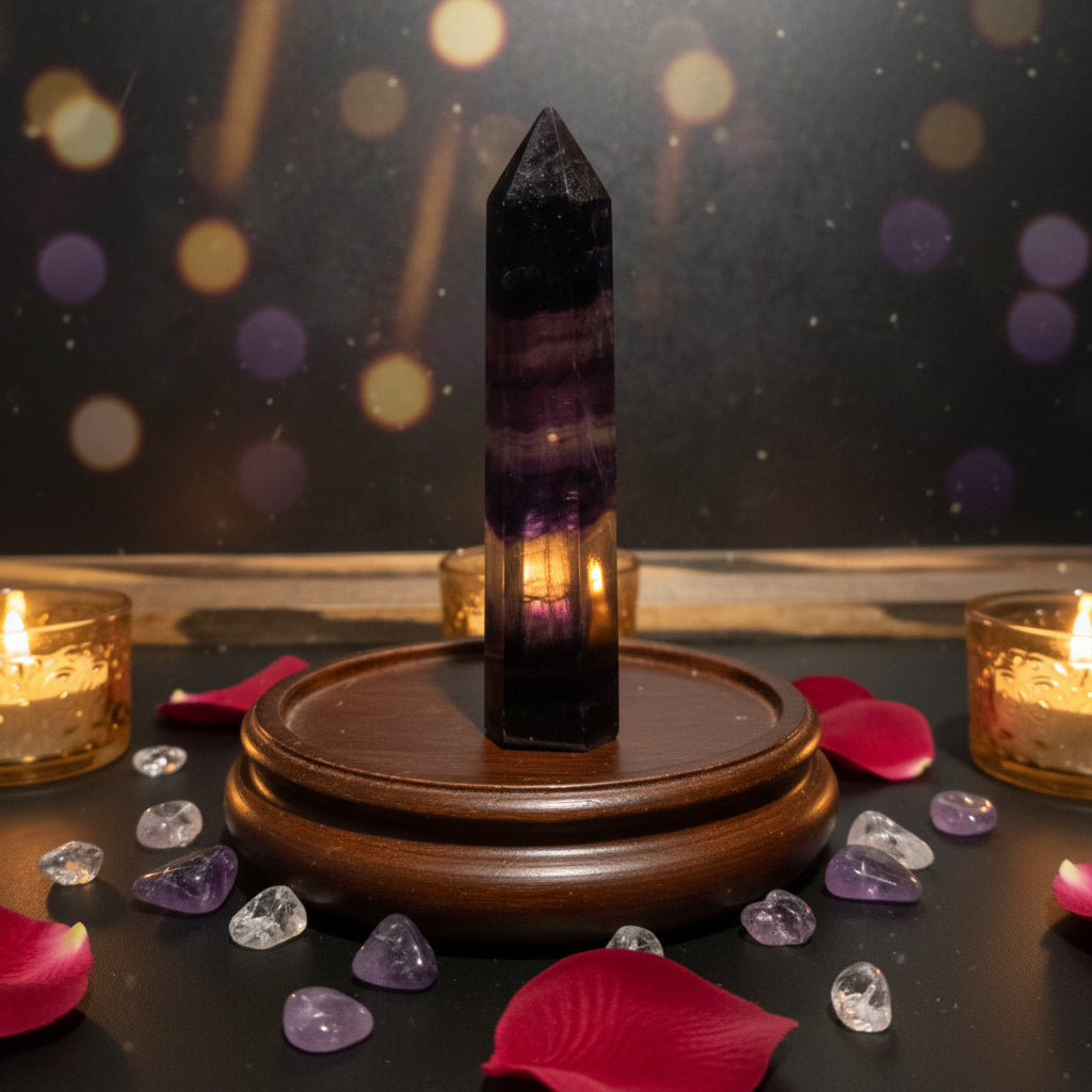 Rainbow Fluorite Tower 4 inch