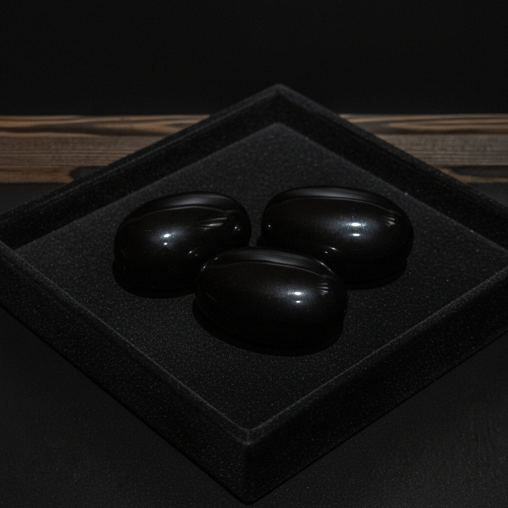 Black Obsidian Palm Stones