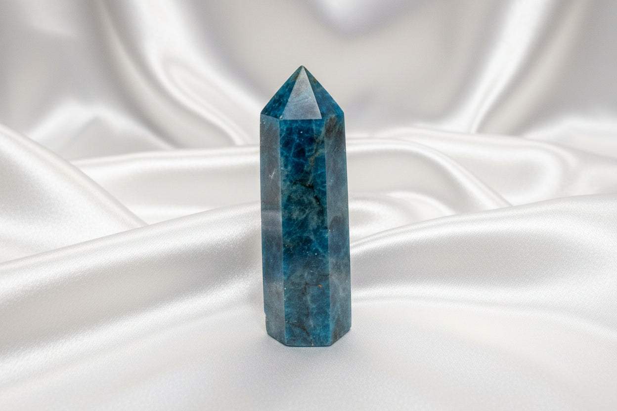 Blue Apatite Crystal Tower