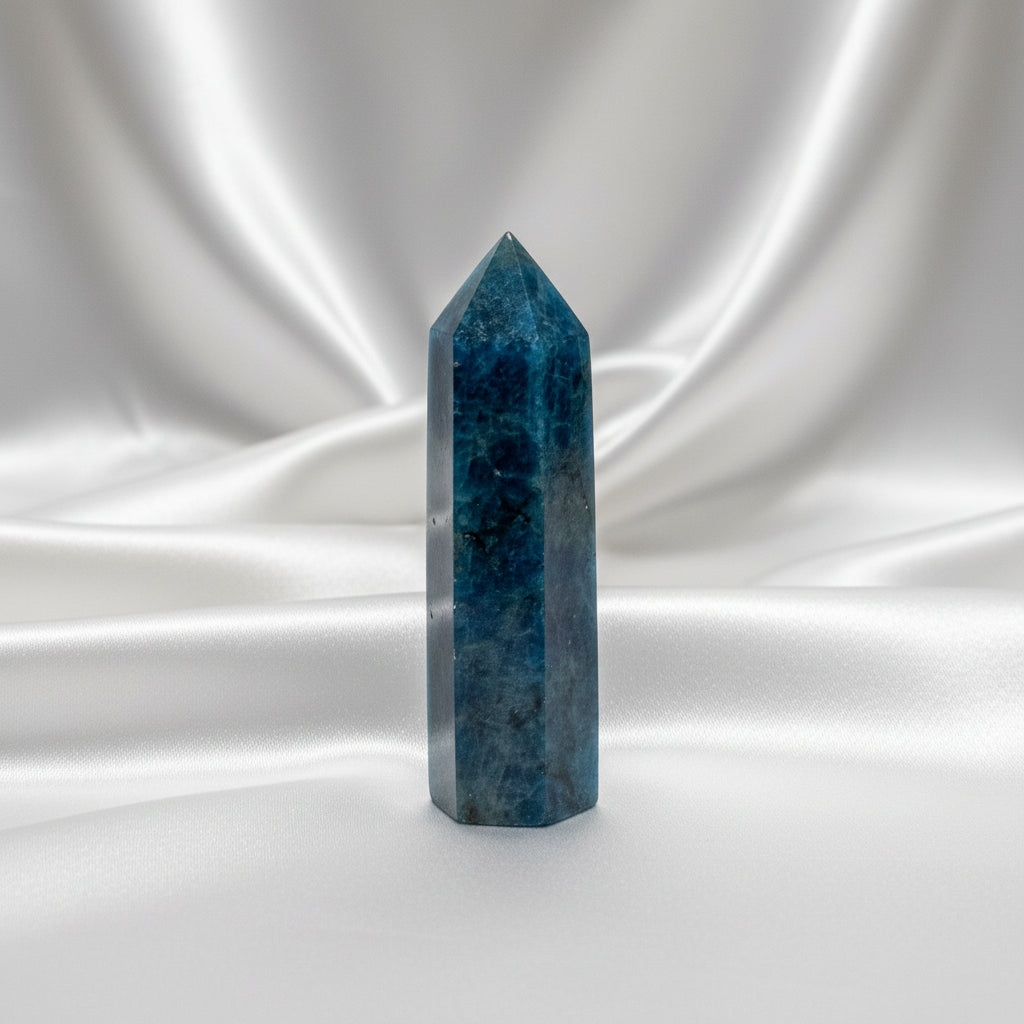 Blue Apatite Crystal Tower