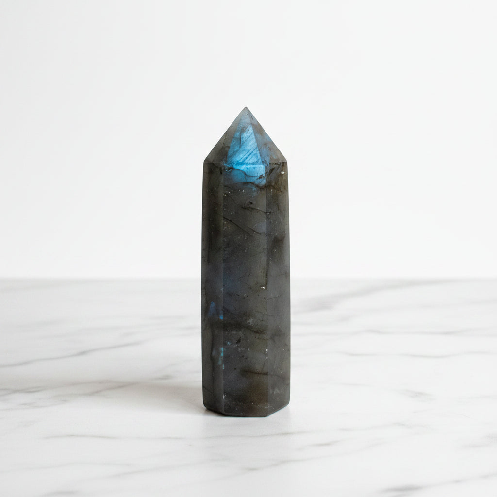 Labradorite Crystal Point Tower Natural Healing Stone