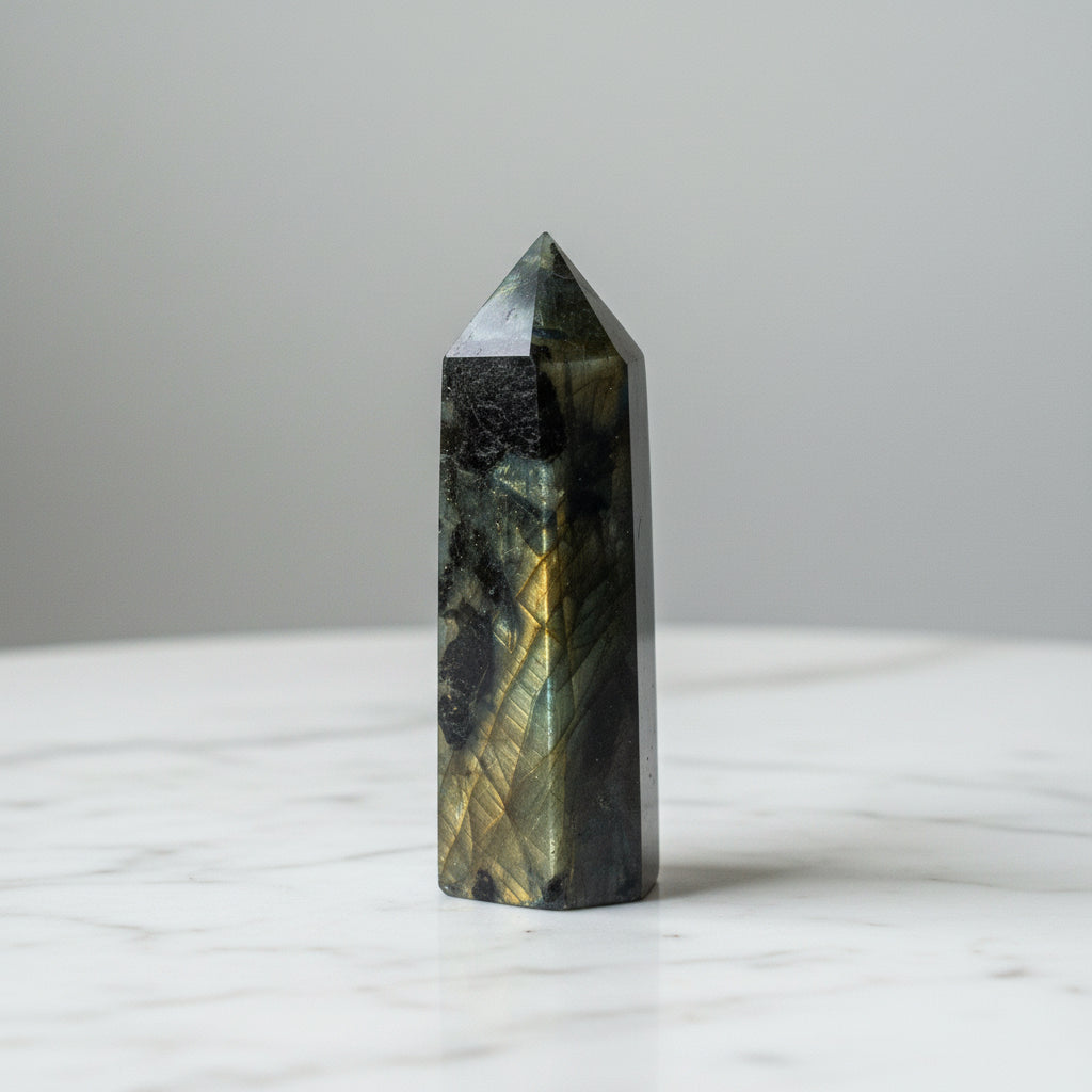 Labradorite Crystal Point Tower Natural Healing Stone