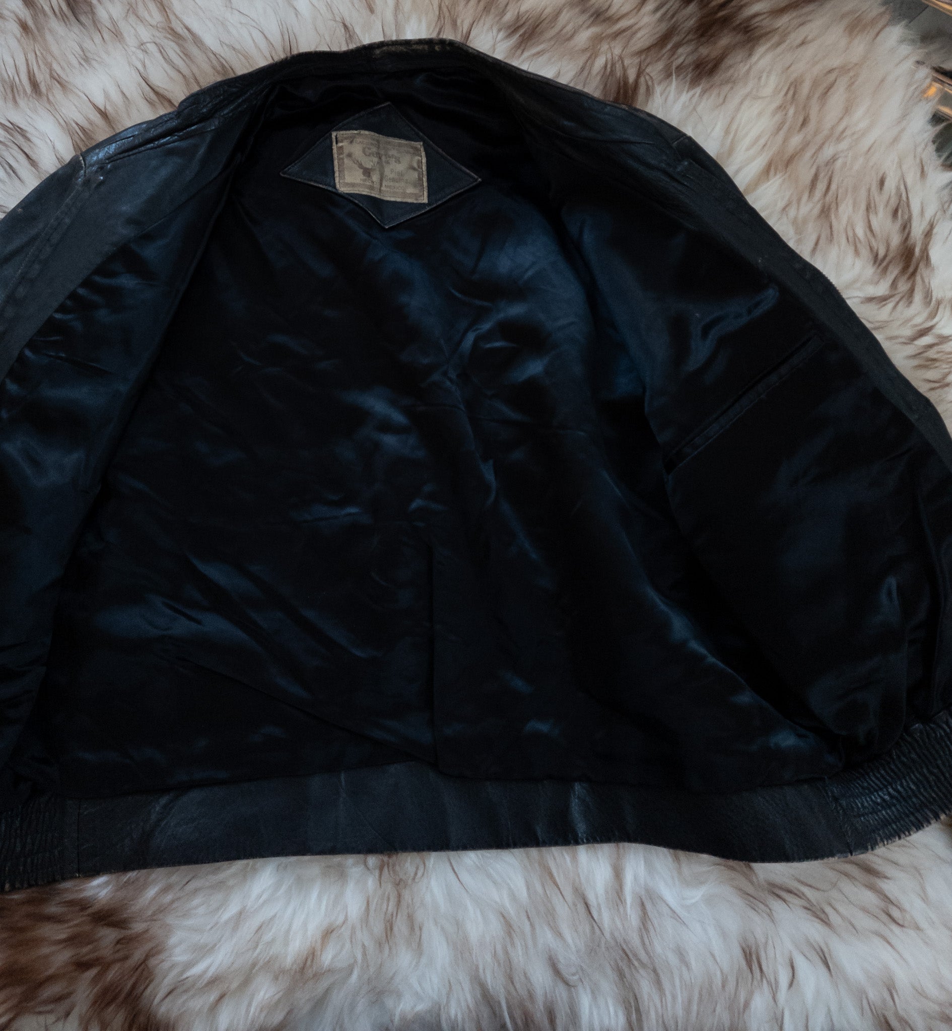 Chevy's Vintage Black Motorcycle Style Leather Jacket Made in Mexico
