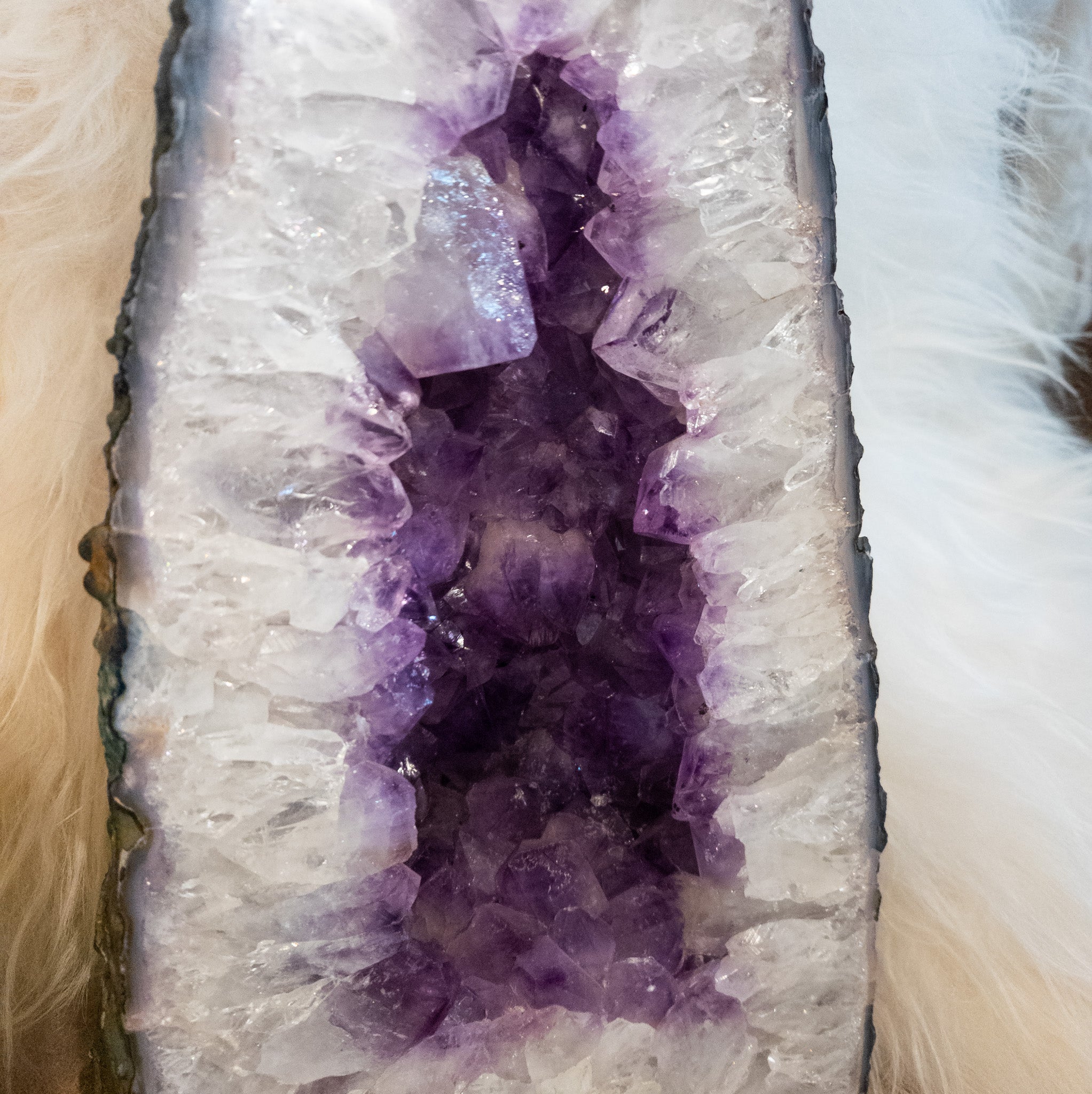Large Natural Amethyst Geode Crystal Quartz Cluster 13-inches Tall 22.5 lbs.