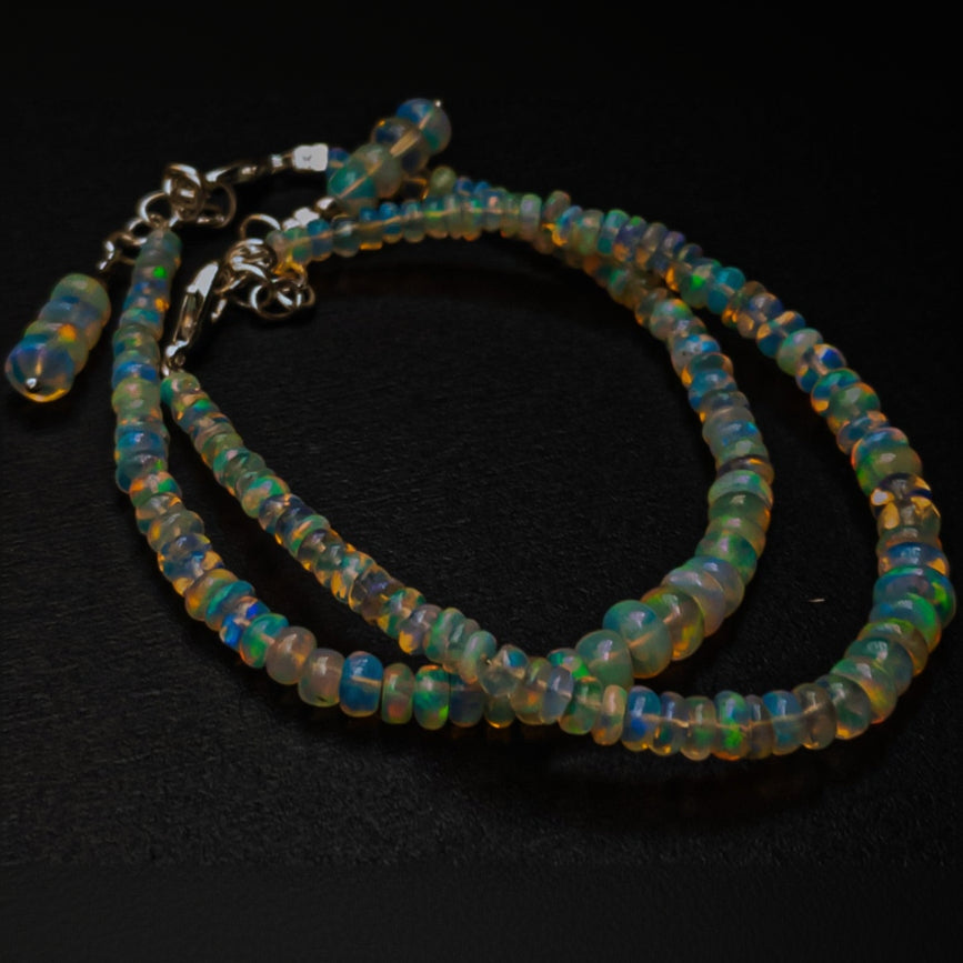 Ethiopian Opal Gemstone Bead Bracelet