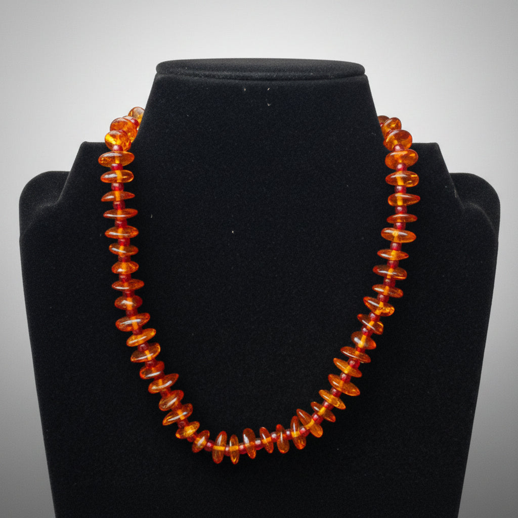 Orange Beaded Necklace