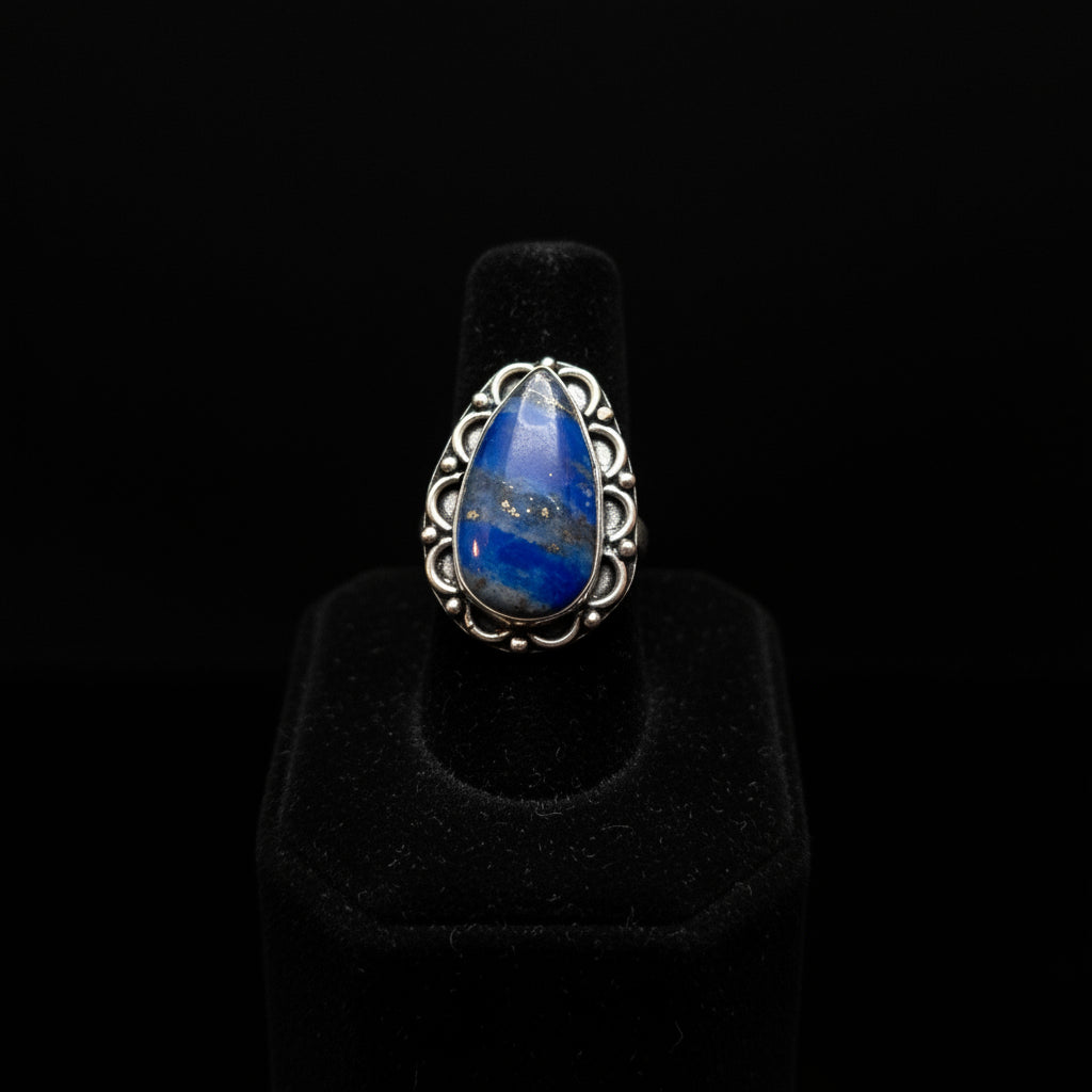 Lapis Lazuli Gemstone 925 Sterling Silver Plated Rings