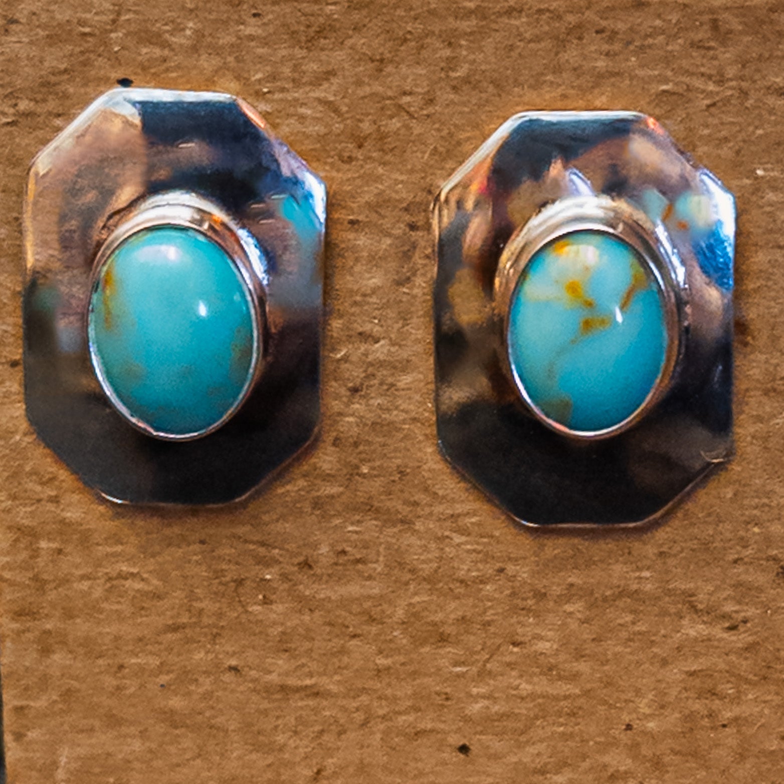 Turquoise Sterling Silver Stud Earrings