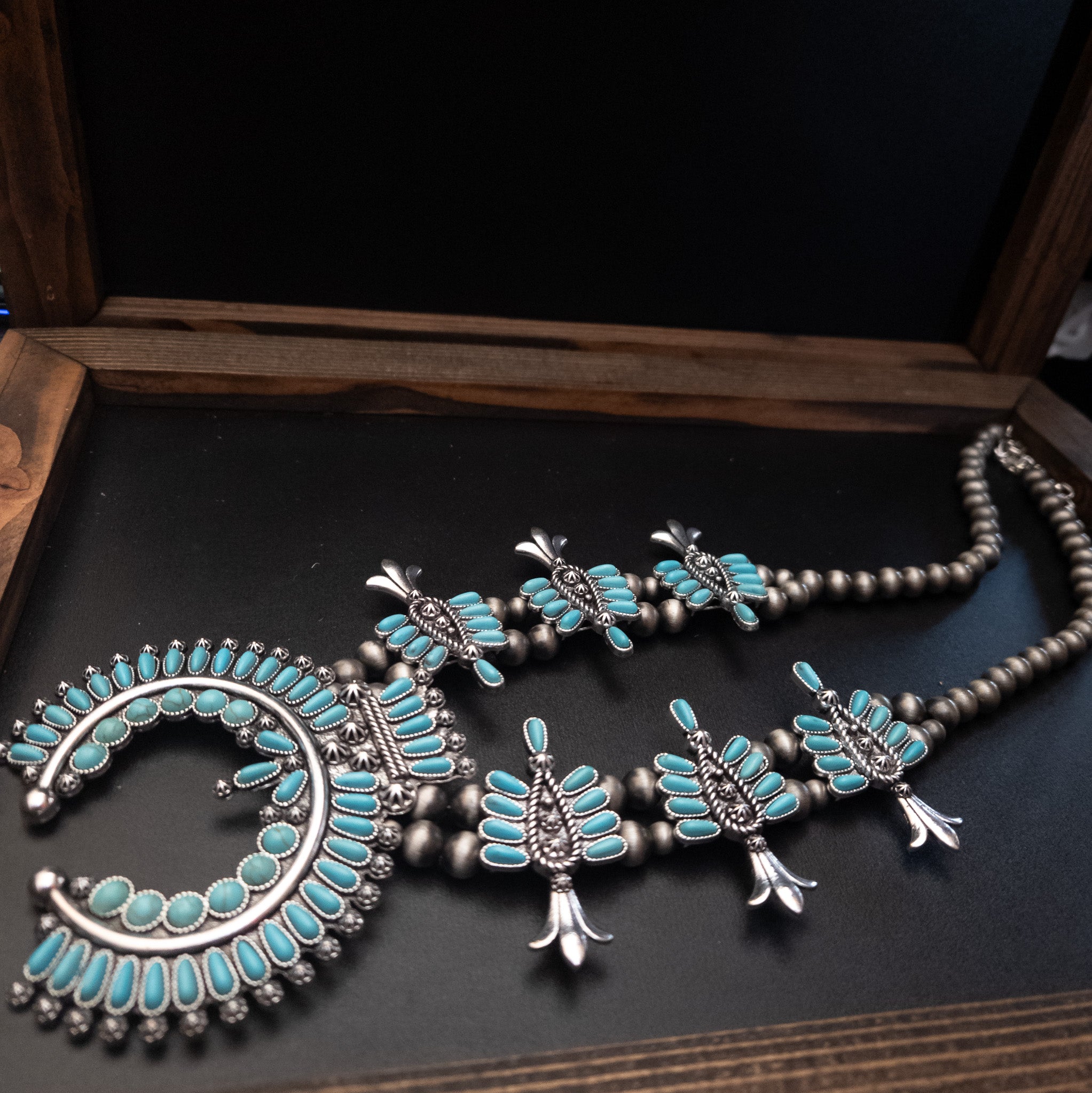 Turquoise Squash Blossom Necklace