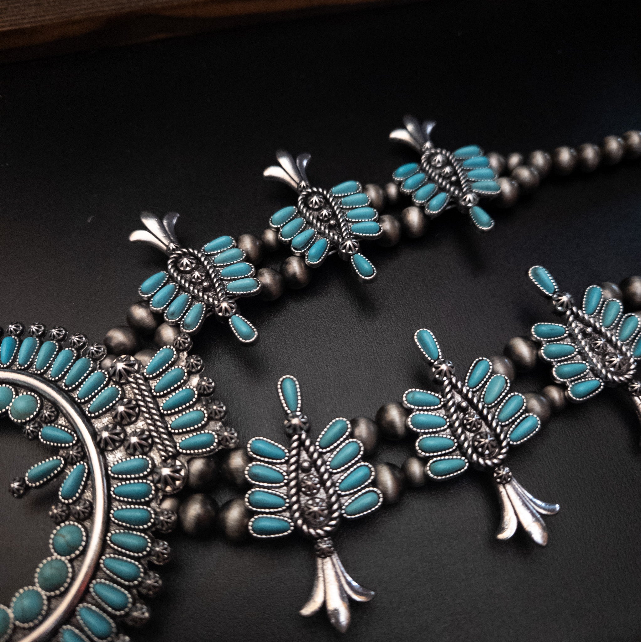 Turquoise Squash Blossom Necklace