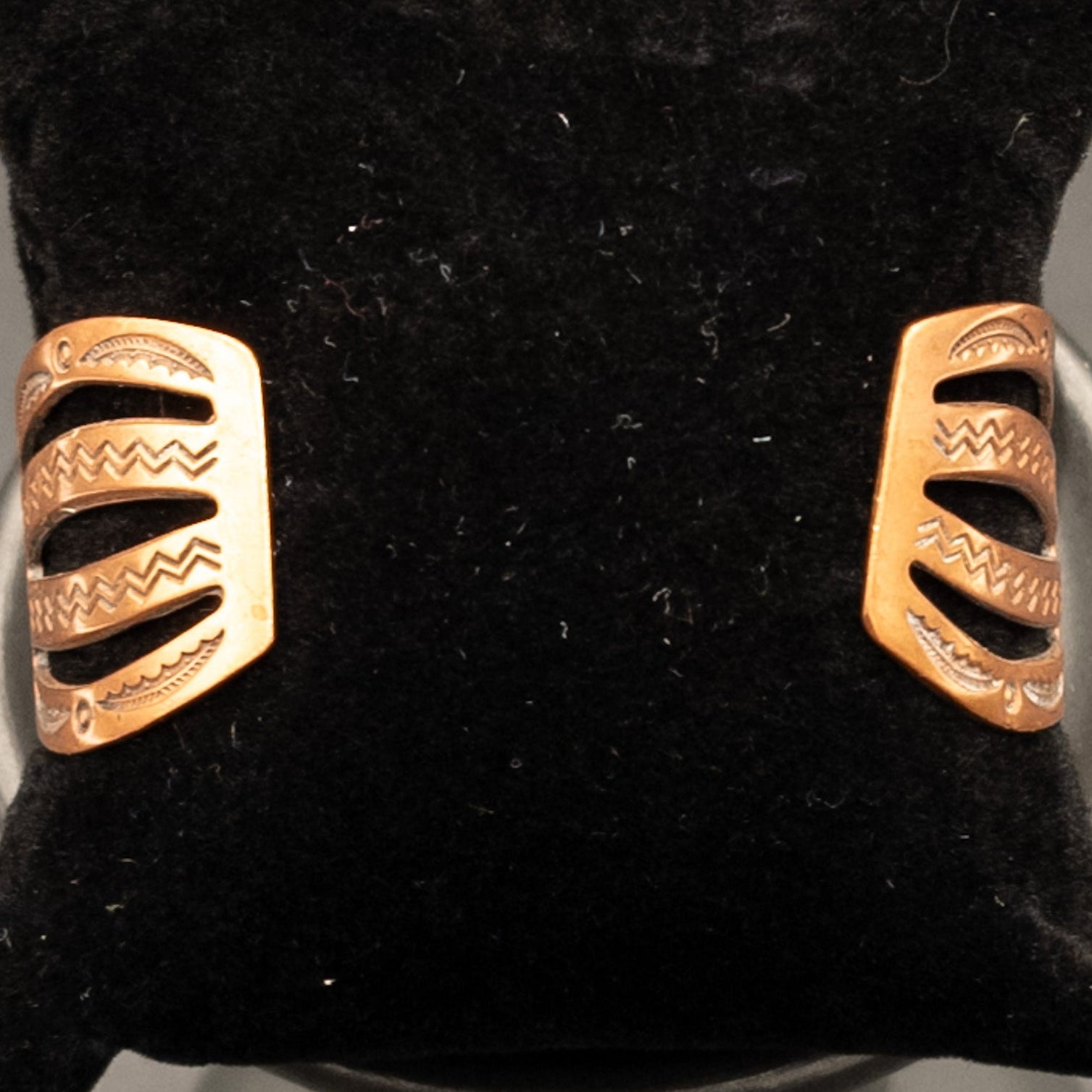 Copper Butterfly Cuff Bracelet With Faux Turquoise