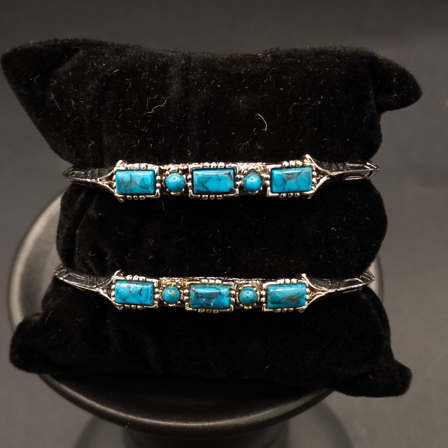 Native American style Faux Turquoise Cuff Bracelet