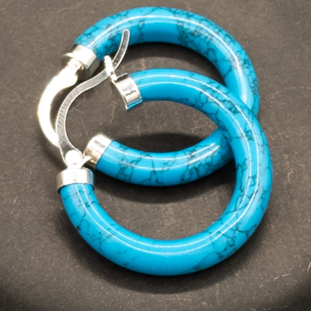 Turquoise Hoop Earrings