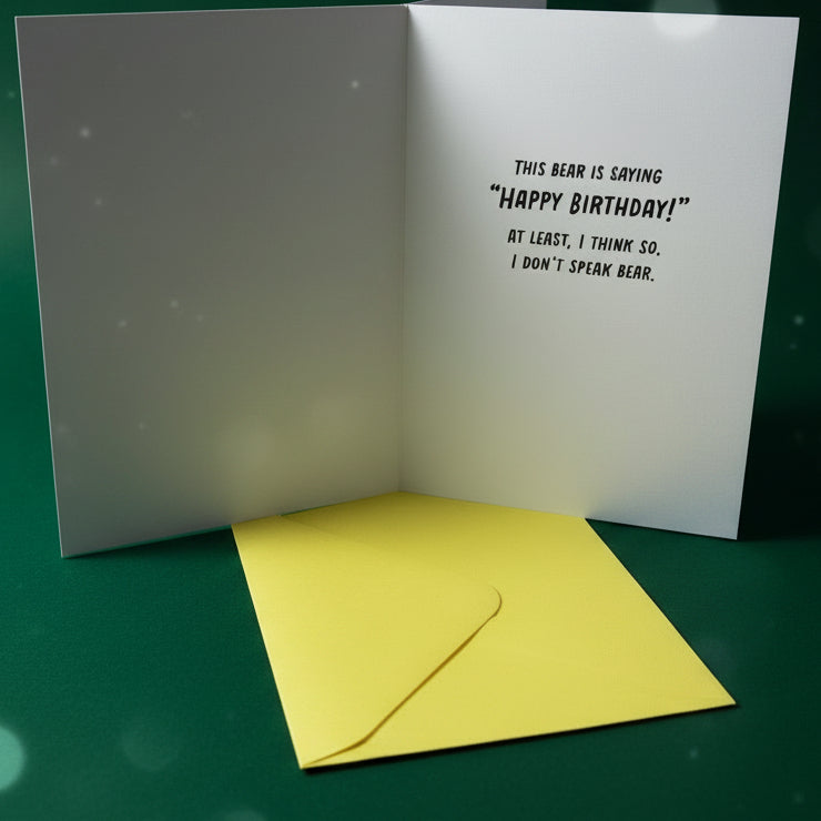 Hallmark Heartline Grizzley Bear Birthday Card