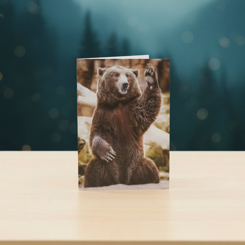 Hallmark Heartline Grizzley Bear Birthday Card