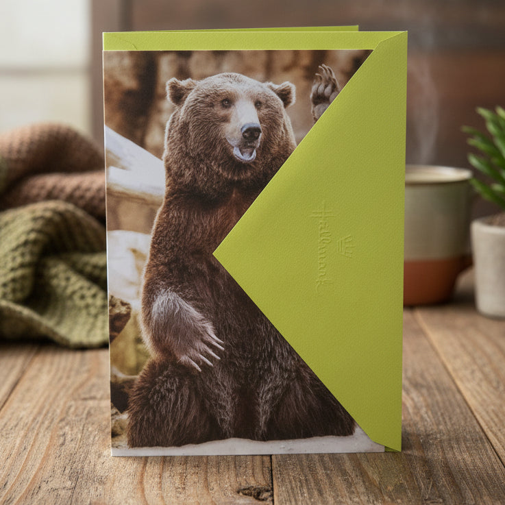 Hallmark Heartline Grizzley Bear Birthday Card