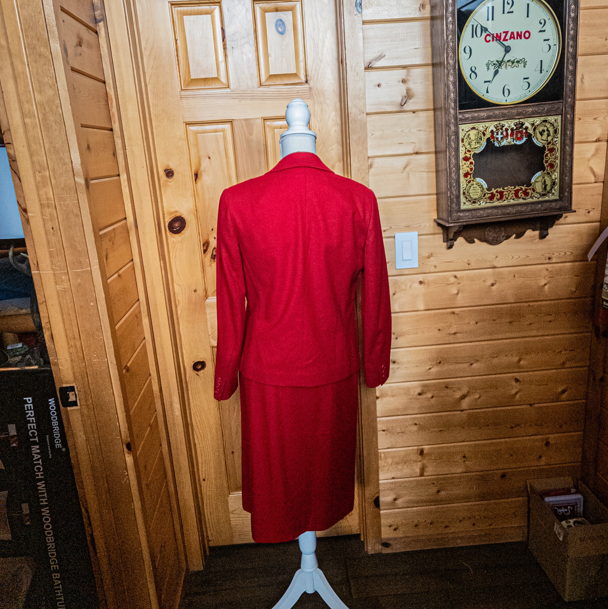 Vintage Pendleton Red Women's Wool Skirt Suit -Size 8