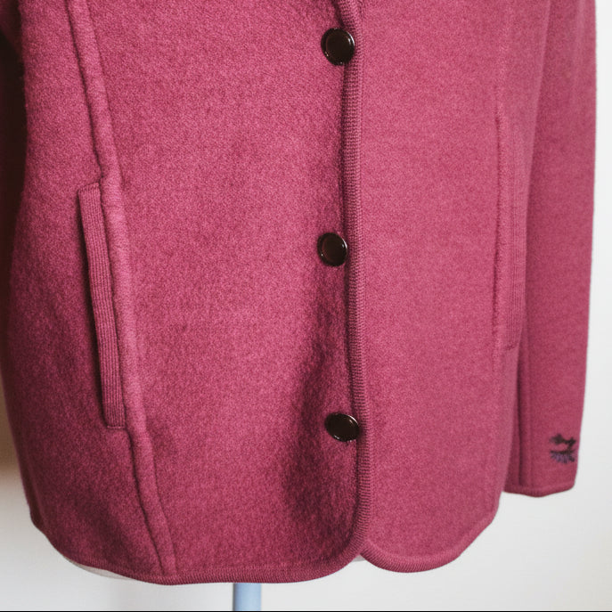 Pendleton Women's Pink Embroidered Floral Cardigan – Virgin Wool, Button-Down, Size Medium