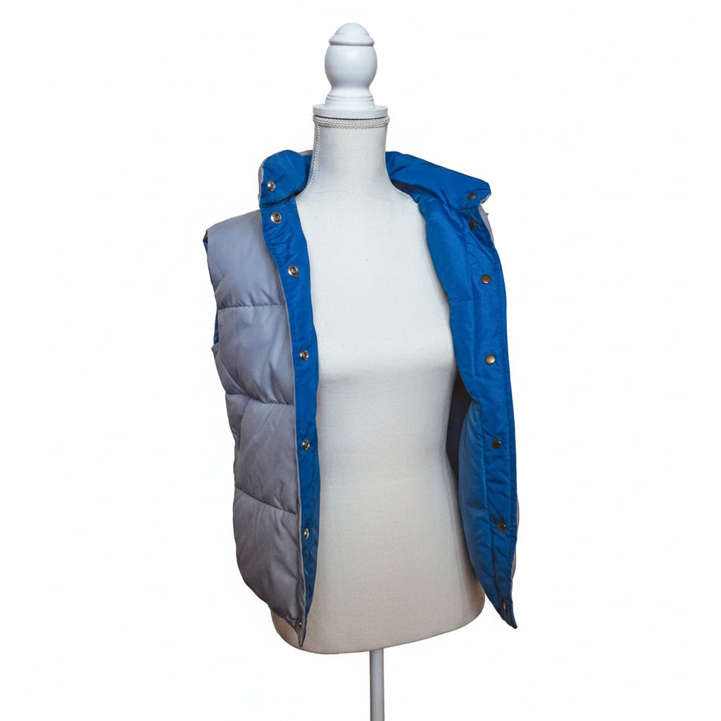 Reversible Grey and Blue Vest – Men's Size M