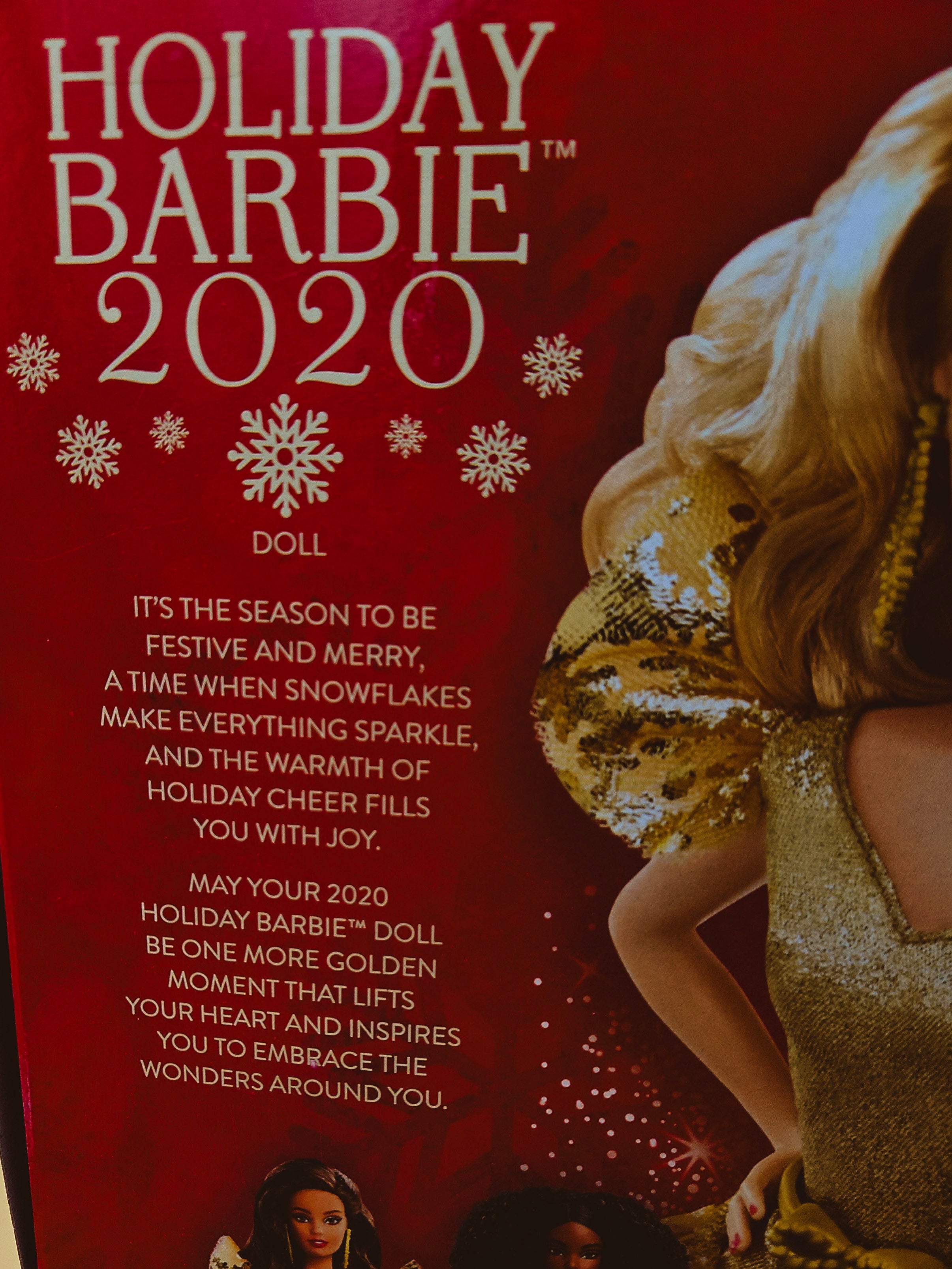 2020 Holiday Barbie Blonde Version