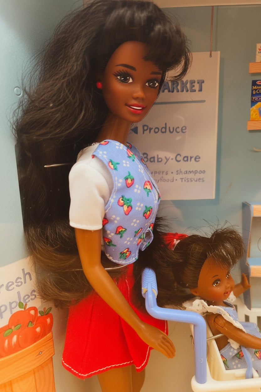 1995 Shoppin' Fun Barbie & Kelly African American Edition
