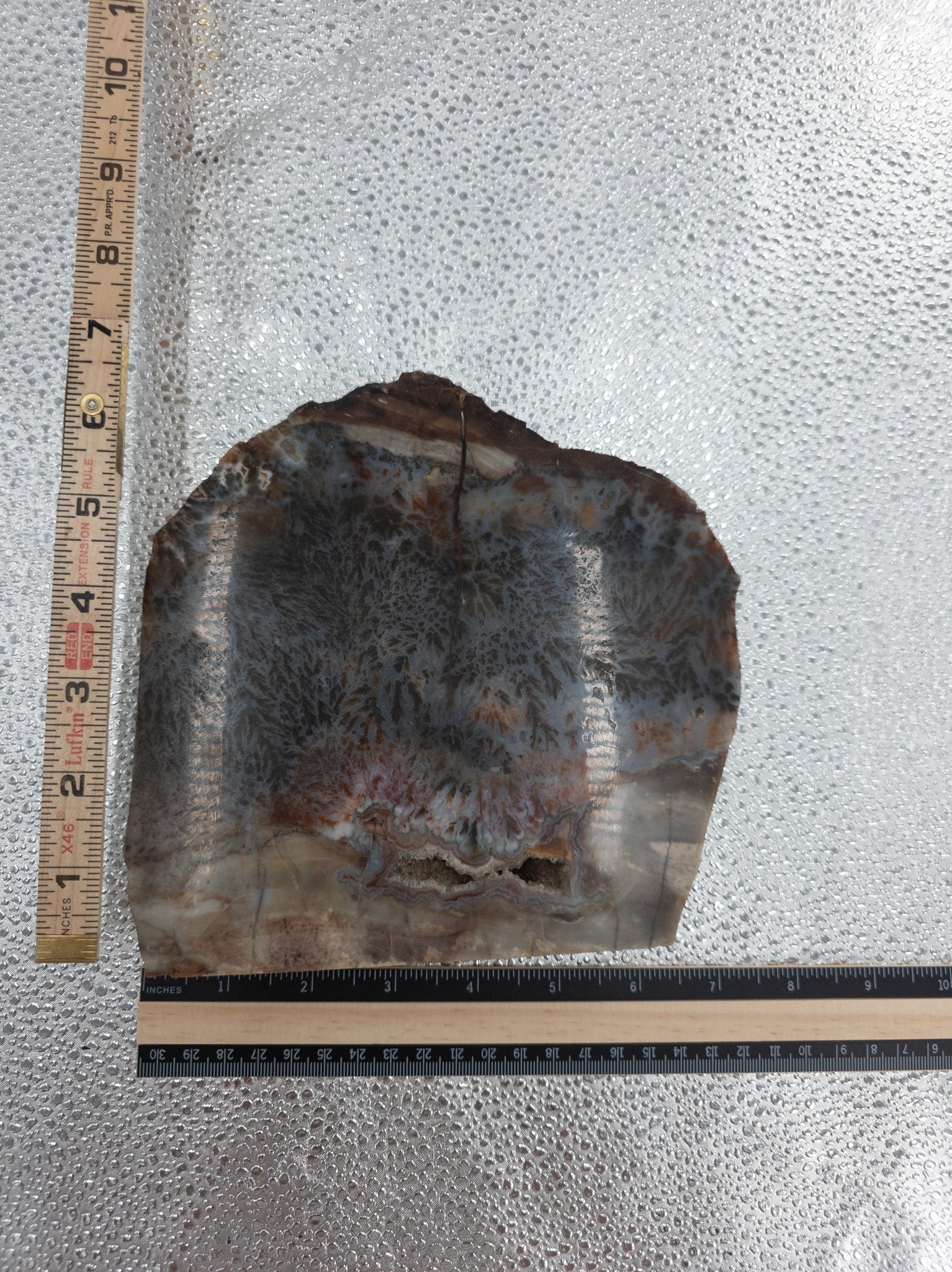 Plum Agate with Druzy Pockets - 7.1 in, Oregon