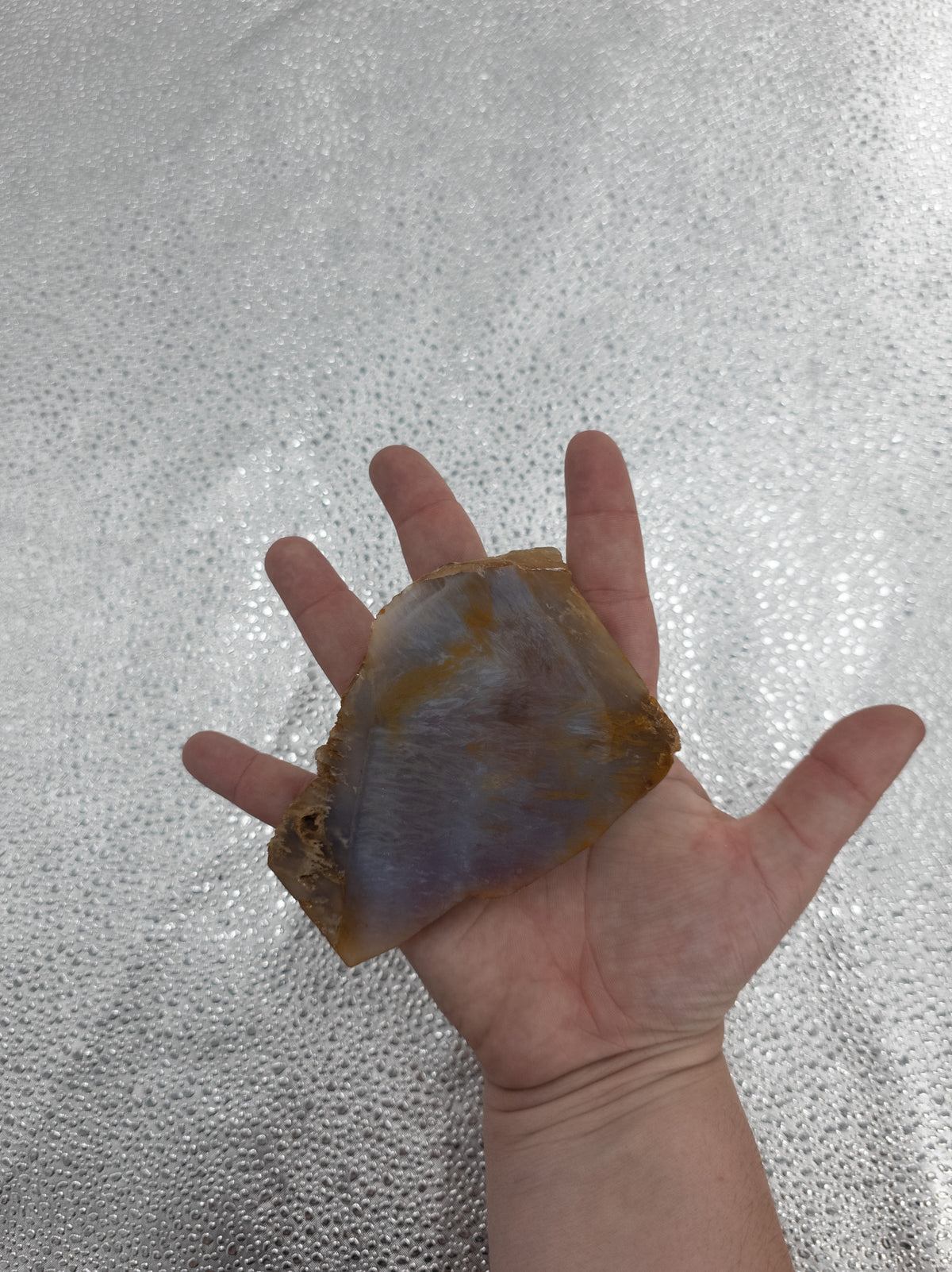 Purple Sagenite Agate Slab