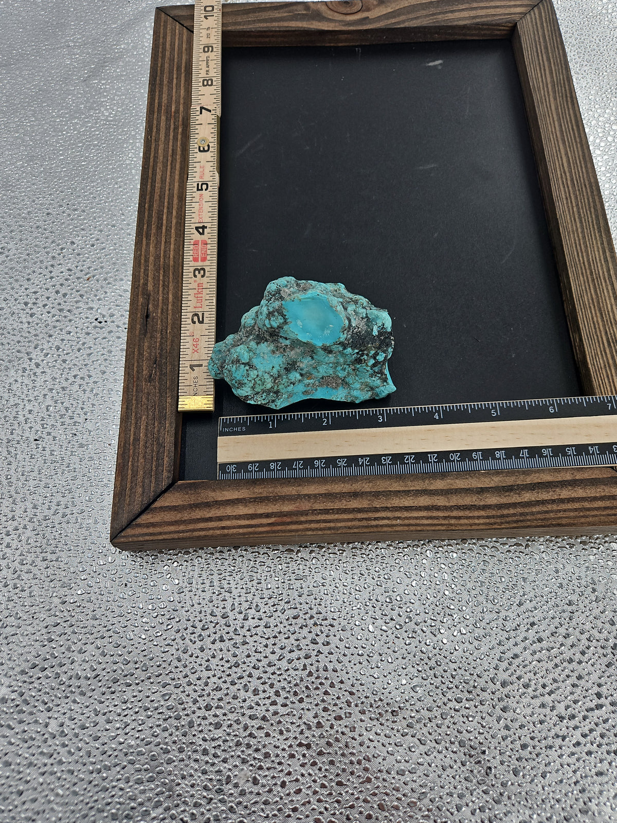 Raw Turquoise with Pyrite in Dark Matrix