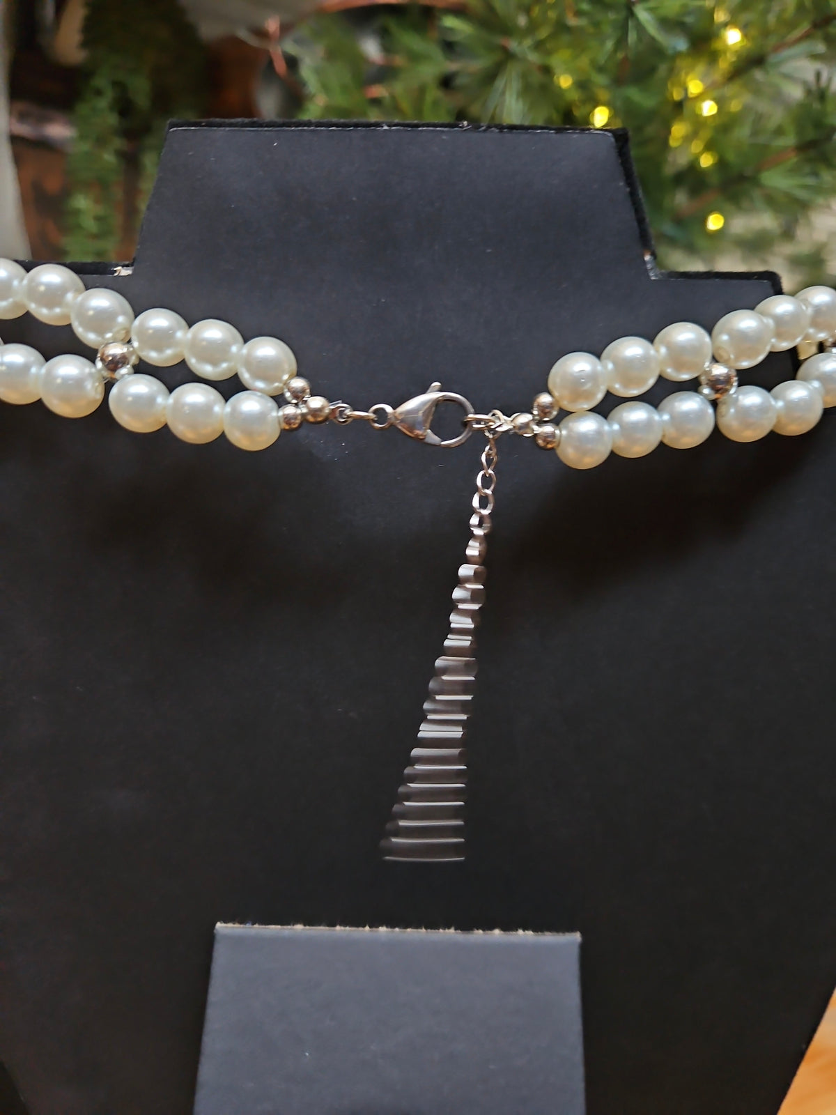 Double-Strand Faux Pearl Choker