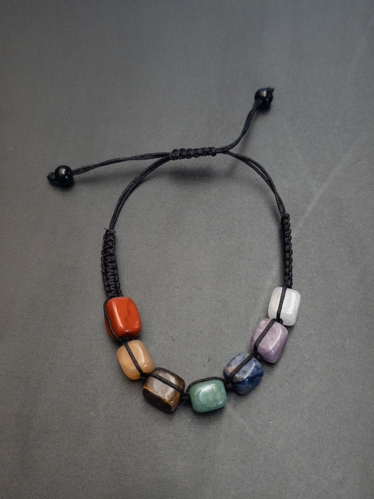 Natural Stone Chakra Beaded Adjustable Bracelet