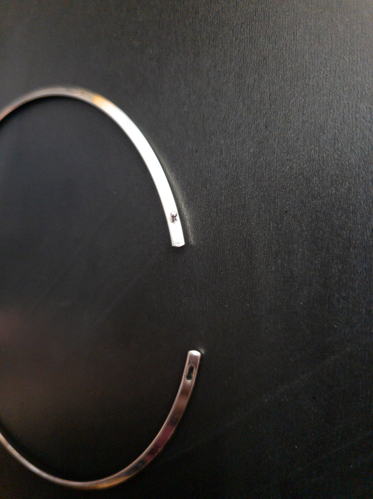 Silver-Tone Minimalist Collar Choker Necklace