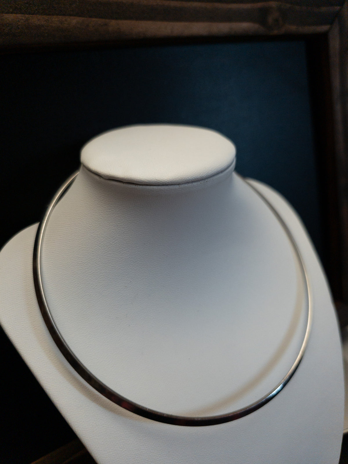Silver-Tone Minimalist Collar Choker Necklace