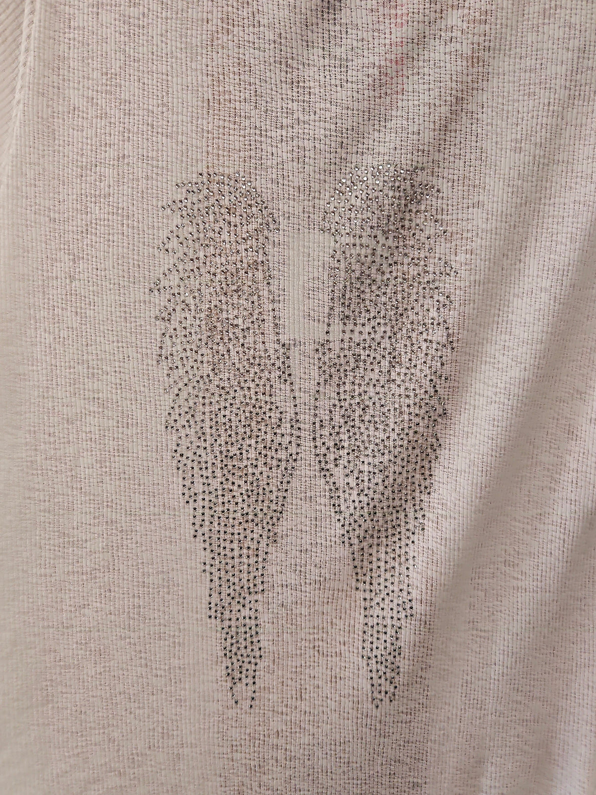 Long White Sheer Rhinestone Wing Cardigan 5XL