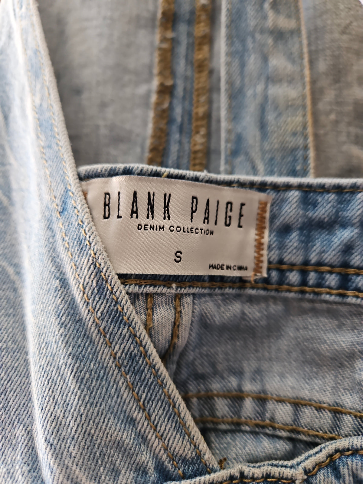 Blank Paige Mushroom Patch Denim Overalls – Size S