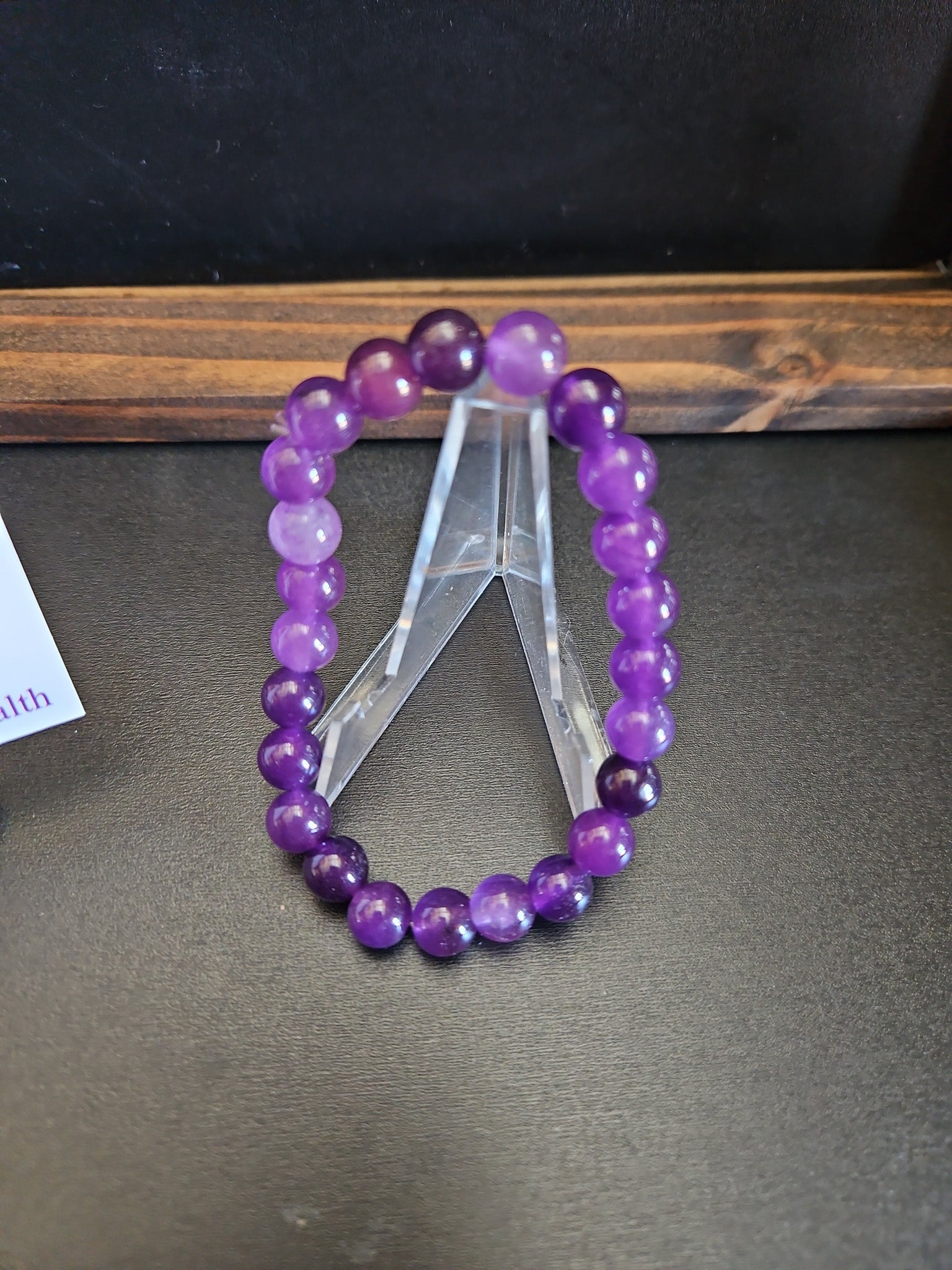 Amethyst Beaded Stretch Bracelet