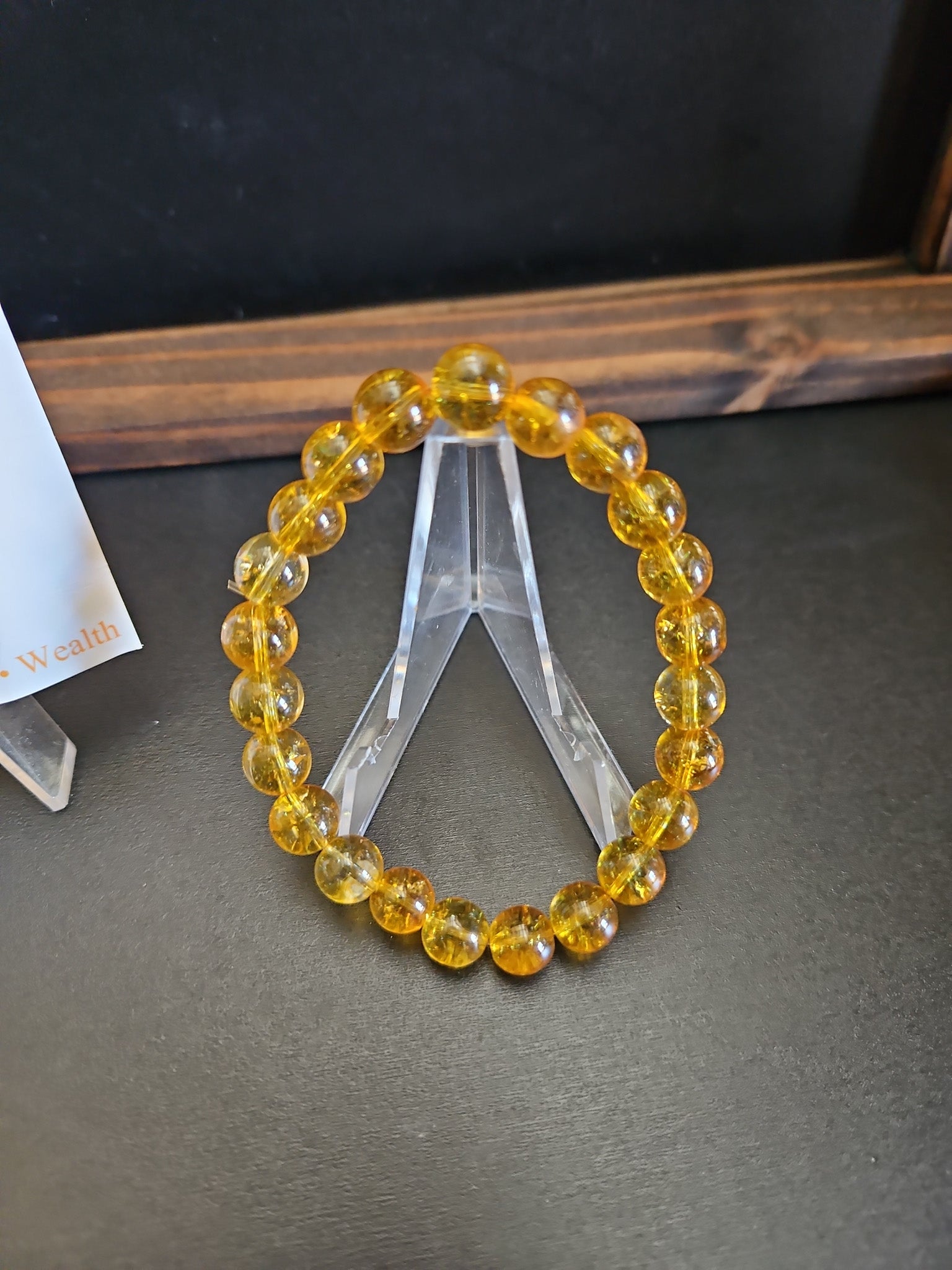 Citrine Beaded Stretch Bracelet