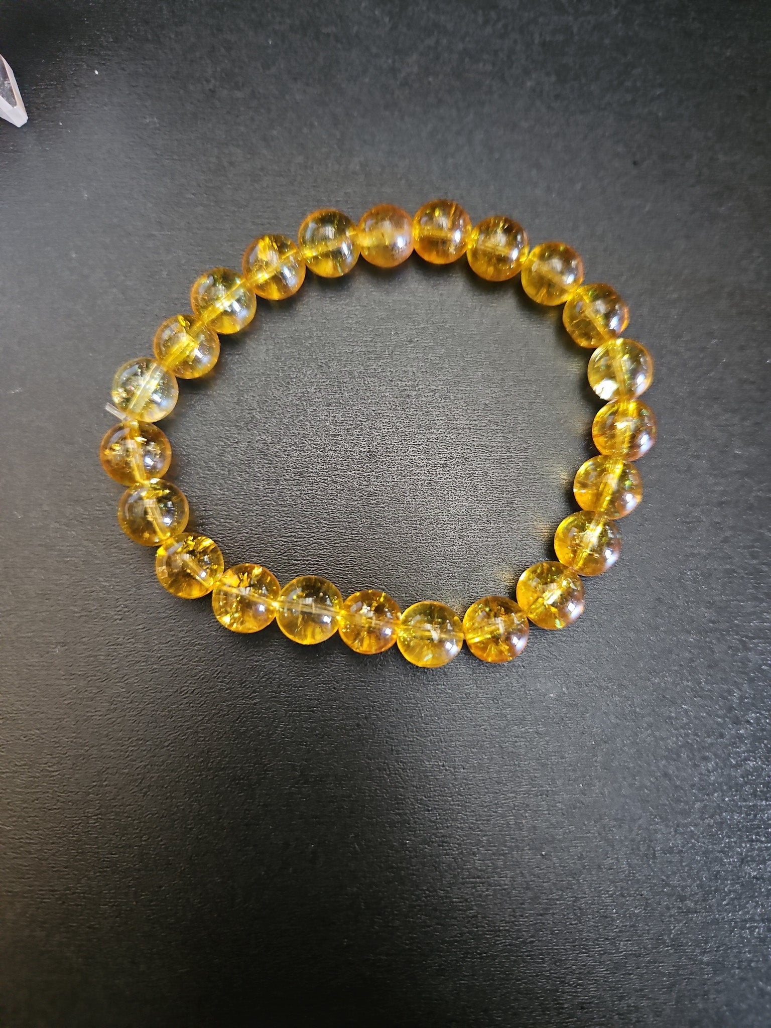 Citrine Beaded Stretch Bracelet