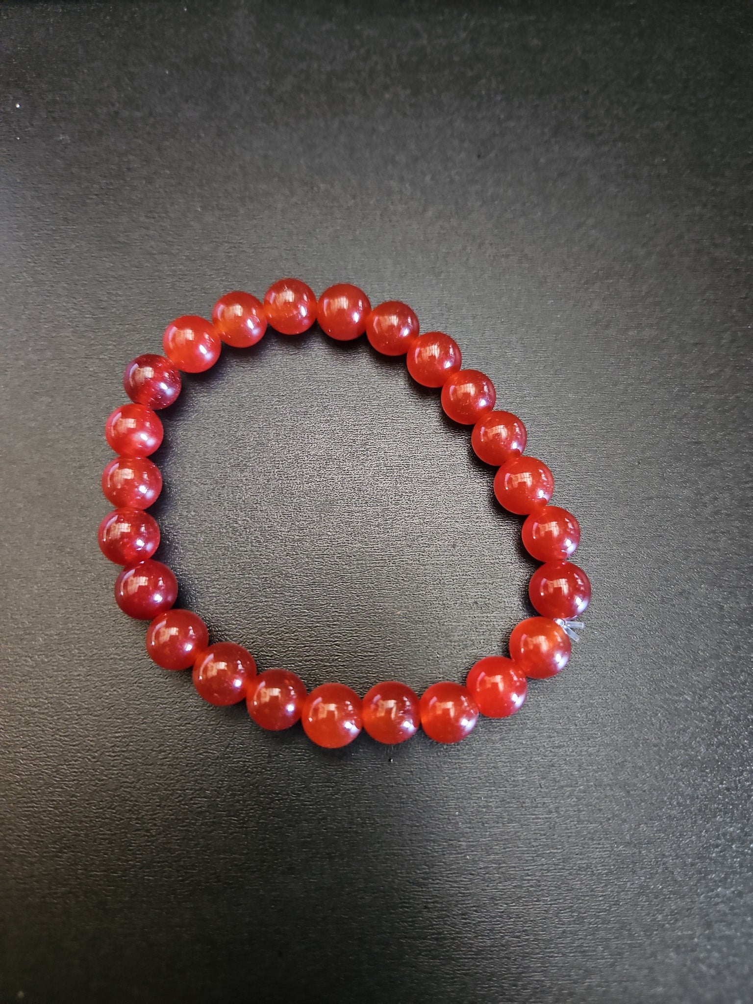 Carnelian Beaded Stretch Bracelet
