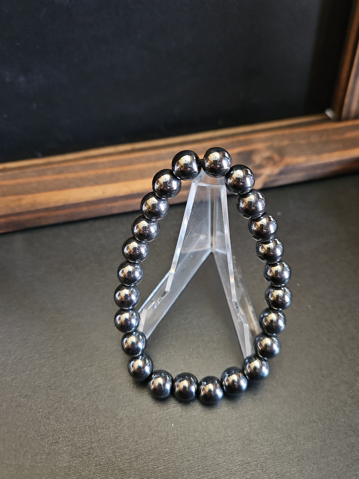 Hematite Beaded Stretch Bracelet