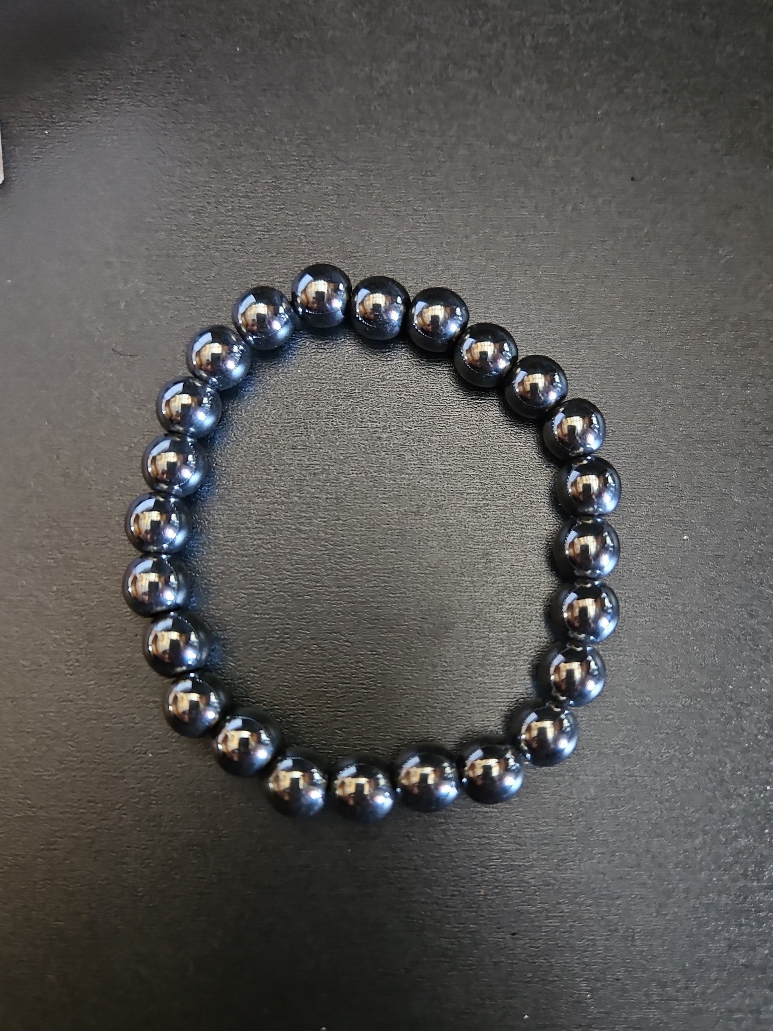 Hematite Beaded Stretch Bracelet
