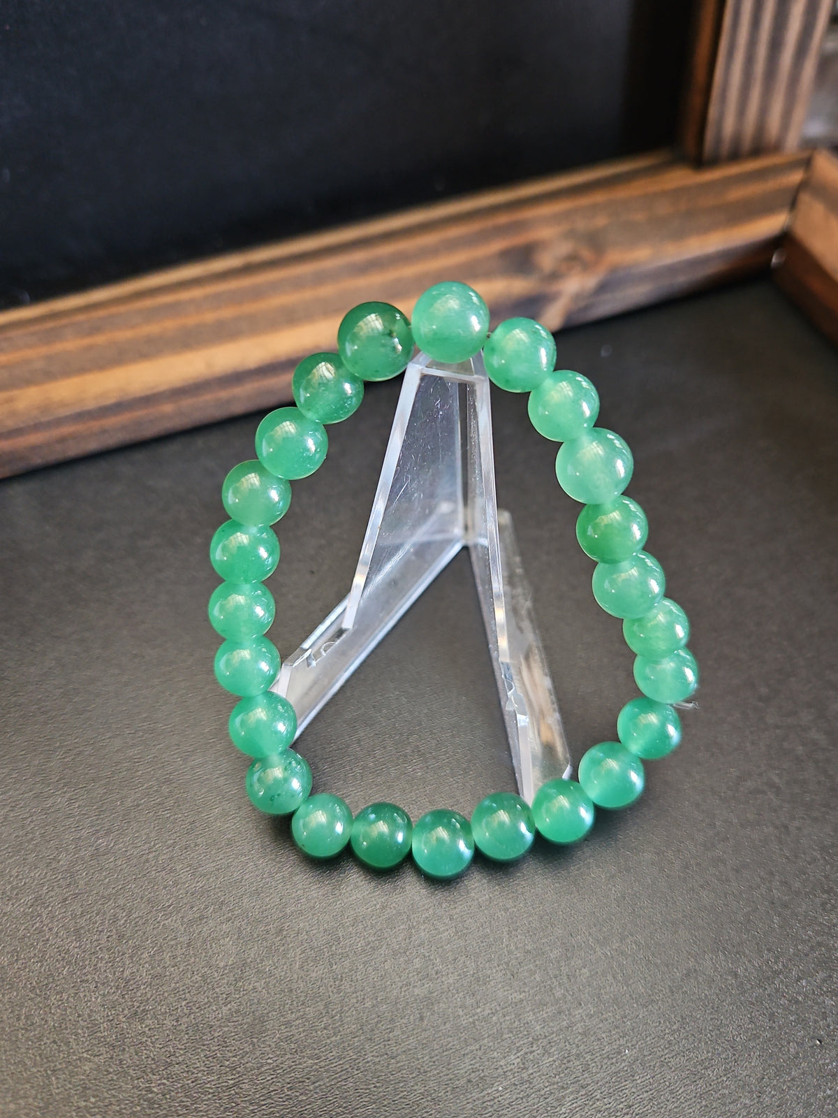 Green Aventurine Beaded Stretch Bracelet