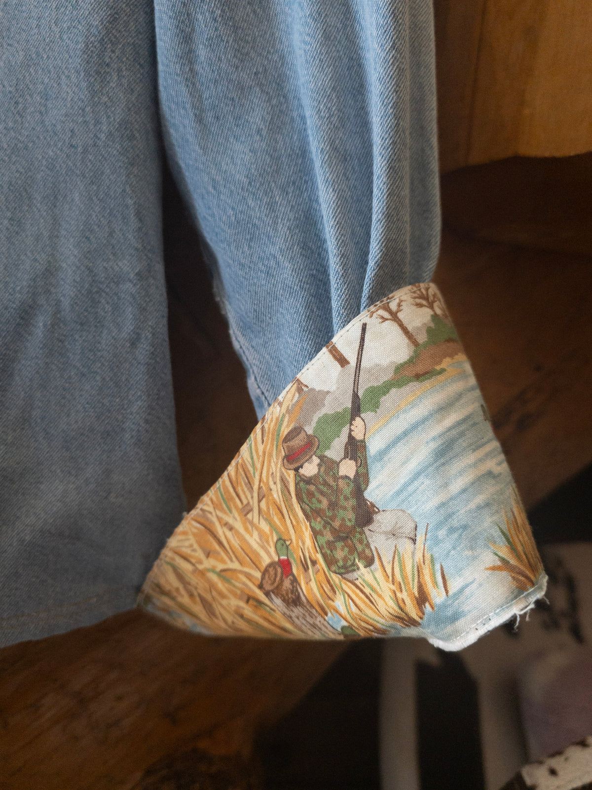 Vintage Wrangler Denim Duck Hunting Shirt – Pheasant & Waterfowl Print